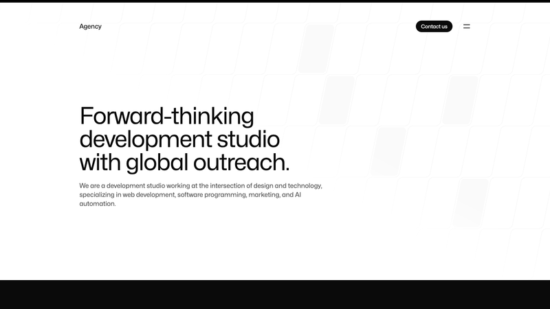 A screenshot of https://agency-dev-studio.netlify.app